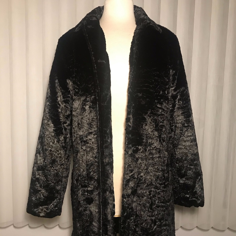 Weatherprood long faux lamb coat